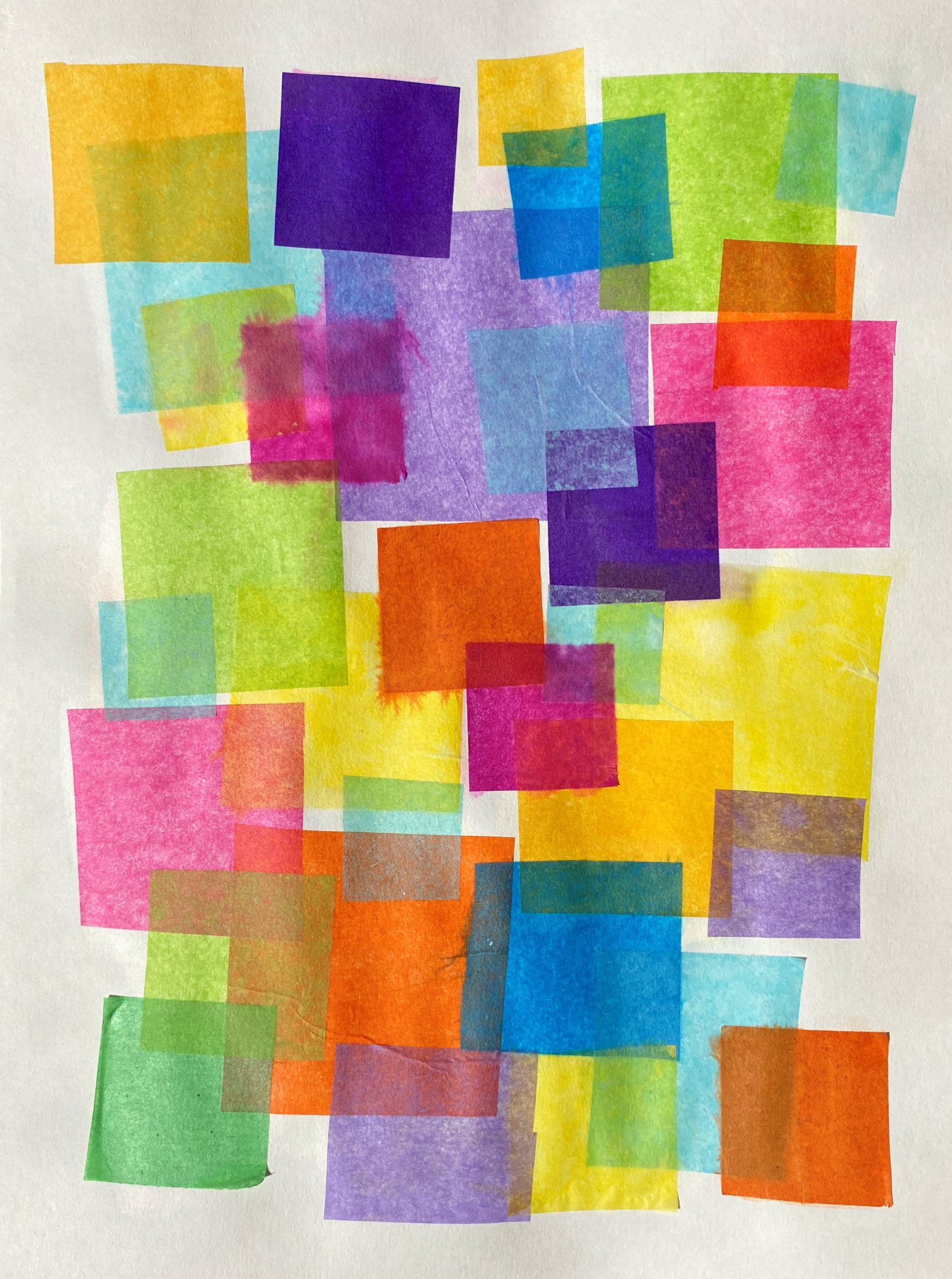 tissue paper Art With Miss Linda